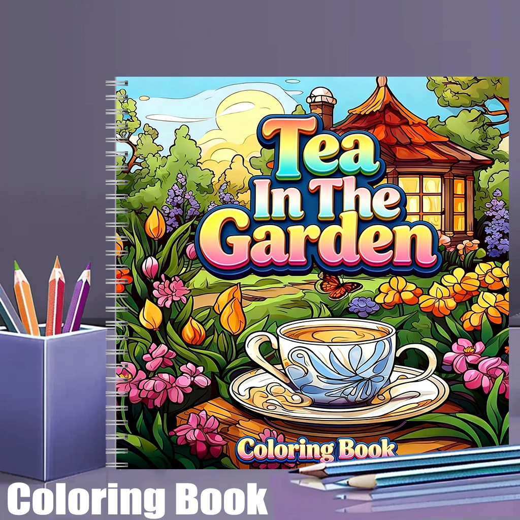 Tea In The Gardens Coloring Bo - مراجعة Supply Event وسعره